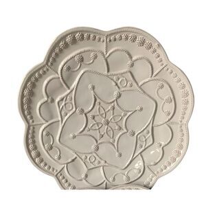 JULISKA JARDINS DU MONDE WHITEWASH CHARGER PLATE PLATTER -DISCONTINUED